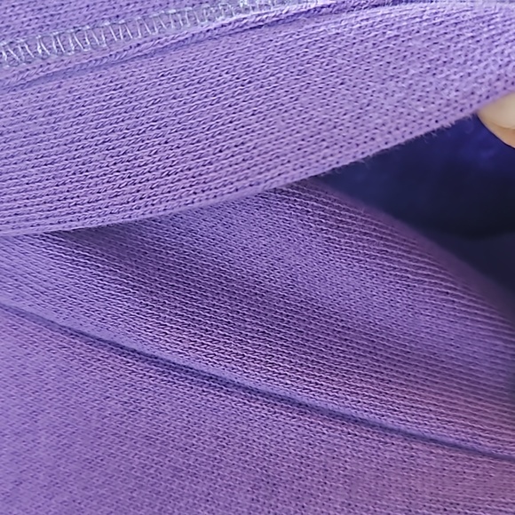 Vera Bradley | Women's Purple Paisley Terry Self-Tie Loungewear Hoodie Robe L/XL - Picture 7 of 11